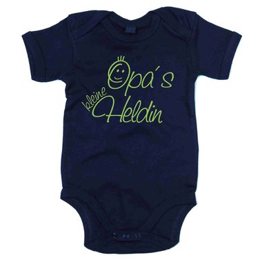 Baby Body - Opas kleine Heldin dunkelblau-fuchsia 50-62