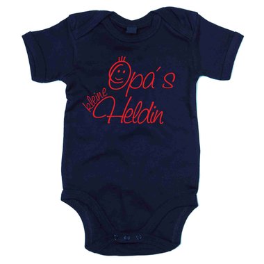 Baby Body - Opas kleine Heldin dunkelblau-fuchsia 50-62