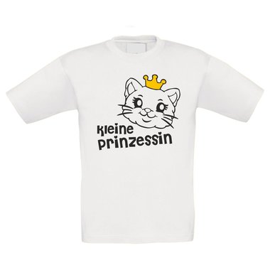 Kinder T-Shirt ? Kleine Prinzessin weiss-schwarz 98-104