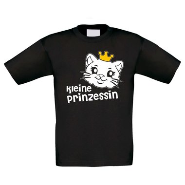 Kinder T-Shirt ? Kleine Prinzessin weiss-schwarz 98-104