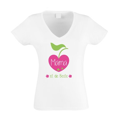 Damen T-Shirt V-Ausschnitt - Mama ist die Beste