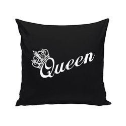 Schwarze Dekokissen - Queen