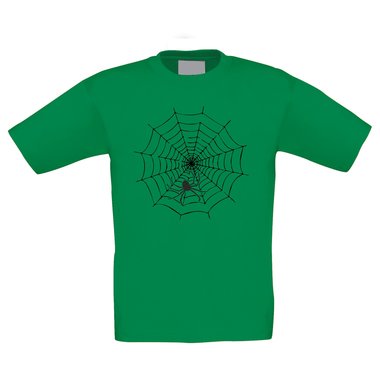 T-Shirt Kinder Halloween - Spinne im Netz