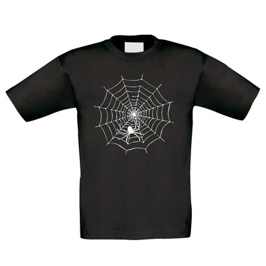 T-Shirt Kinder Halloween - Spinne im Netz