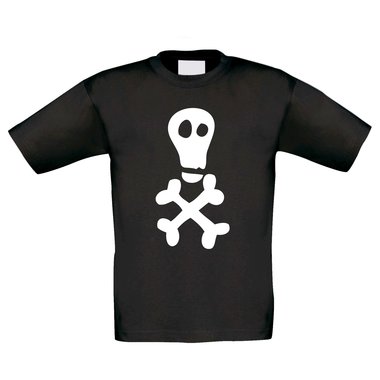 T-Shirt Kinder Halloween - Totenkopf mit gekreuzten Knochen