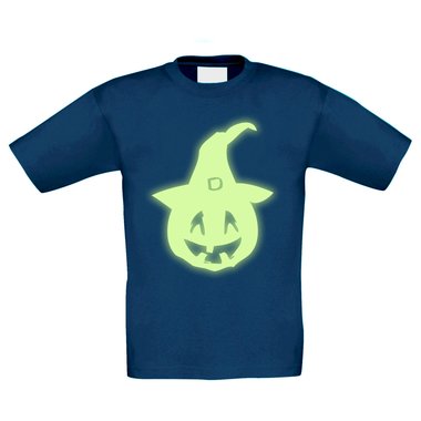 T-Shirt Kinder Halloween - Kürbis mit einem Hexenhut