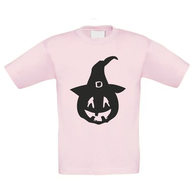 T-Shirt Kinder Halloween - Kürbis mit einem Hexenhut