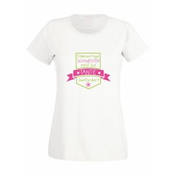 Damen T-Shirt - Grossartige Schwester wird zur Tante...