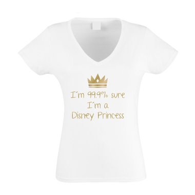 Damen V-Auschnitt T-Shirt - Fantasy Princess