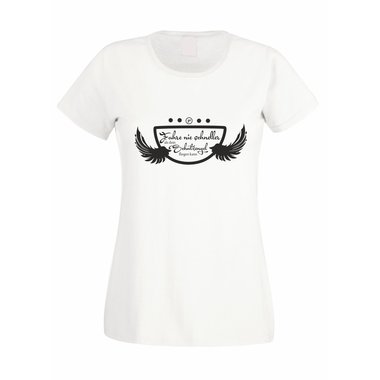 Damen T-Shirt - Fahre nie schneller als dein Schutzengel Motiv 2