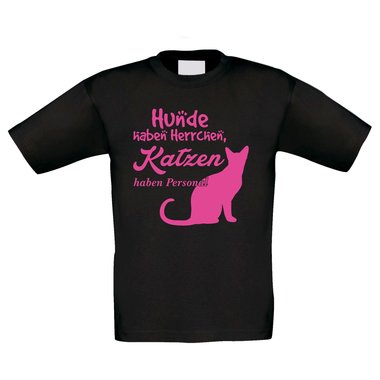 Kinder T-Shirt - Hunde haben Herrchen, Katzen haben Personal