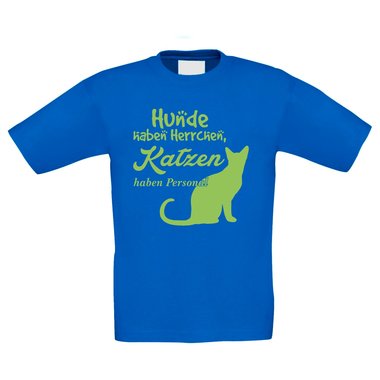 Kinder T-Shirt - Hunde haben Herrchen, Katzen haben Personal