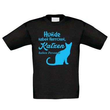 Kinder T-Shirt - Hunde haben Herrchen, Katzen haben Personal