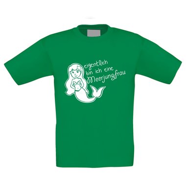 Mädchen Kinder T-Shirt -- eigentlich bin ich eine Meerjungfrau