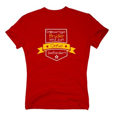 Herren T-Shirt - Grossartiger Bruder wird zum Onkel befrdert