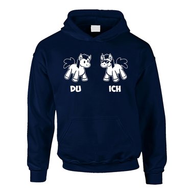 Kinder Hoodie - Du - Ich Pferd und Einhorn