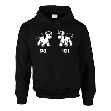 Kinder Hoodie - Du - Ich Pferd und Einhorn