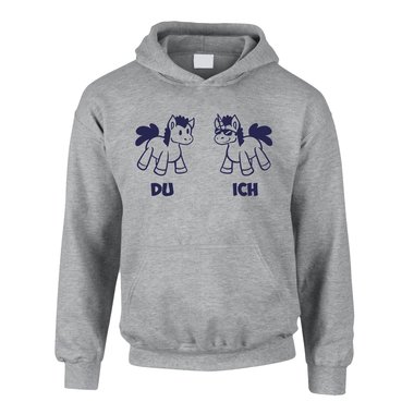 Kinder Hoodie - Du - Ich Pferd und Einhorn