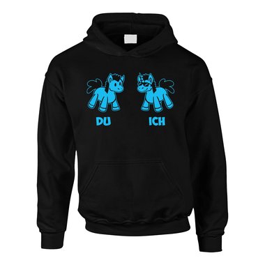 Kinder Hoodie - Du - Ich Pferd und Einhorn