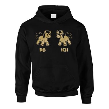 Kinder Hoodie - Du - Ich Pferd und Einhorn