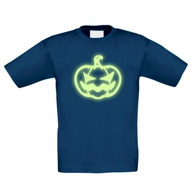 Kinder Halloween Shirt - Kürbis - glow in the dark