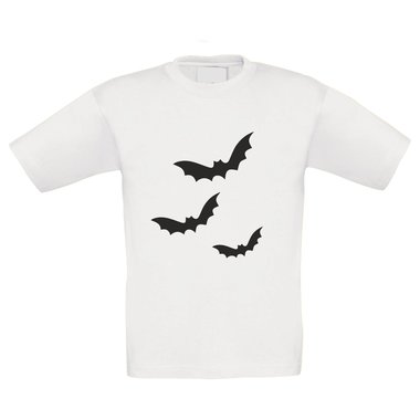 Kinder Halloween Shirt - Drei Fledermuse - glow in the dark