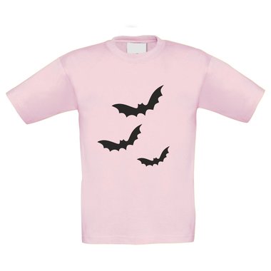 Kinder Halloween Shirt - Drei Fledermäuse - glow in the dark