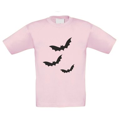 Kinder Halloween Shirt - Drei Fledermuse - glow in the dark