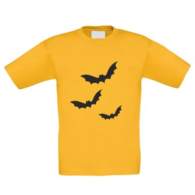 Kinder Halloween Shirt - Drei Fledermuse - glow in the dark