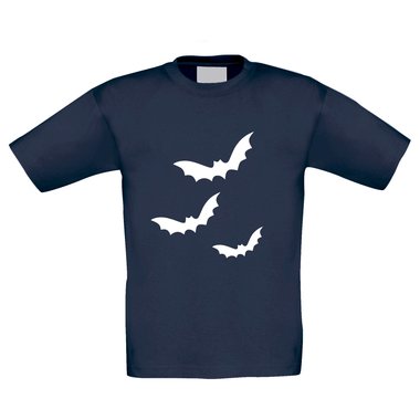 Kinder Halloween Shirt - Drei Fledermuse - glow in the dark