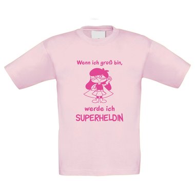 Kinder T-Shirt - Wenn ich gro bin, werde ich Superheldin