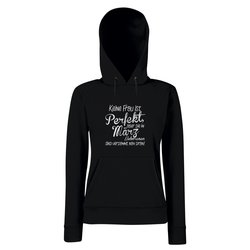 Damen Hoodie - Keine Frau ist perfekt, aber die im Mrz...