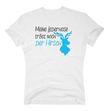 Herren T-Shirt - Meine Lederhose trgt noch der Hirsch (Hirschkopf)