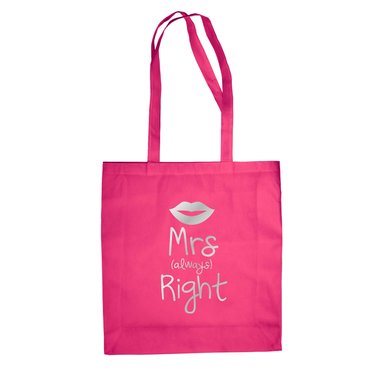 Baumwolltasche Jutebeutel - Mrs (always) Right