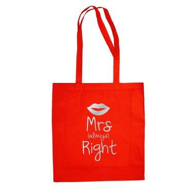 Baumwolltasche Jutebeutel - Mrs (always) Right