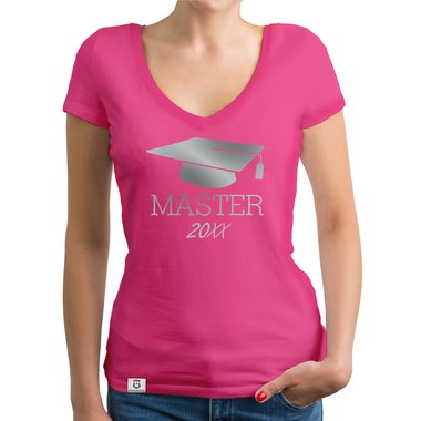 Damen T-Shirt V-Neck - Master mit Wunschjahr