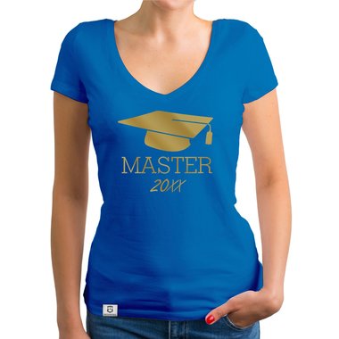 Damen T-Shirt V-Neck - Master mit Wunschjahr