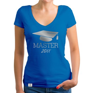 Damen T-Shirt V-Neck - Master mit Wunschjahr