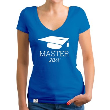 Damen T-Shirt V-Neck - Master mit Wunschjahr