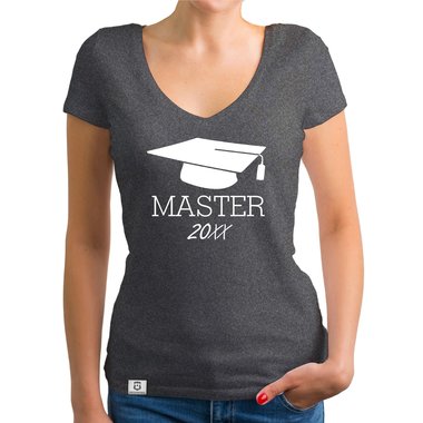 Damen T-Shirt V-Neck - Master mit Wunschjahr