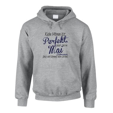 Herren Hoodie - Kein Mann ist perfekt, aber die im Mai Geborenen sind verdammt nah dran!