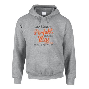 Herren Hoodie - Kein Mann ist perfekt, aber die im Mai Geborenen sind verdammt nah dran!