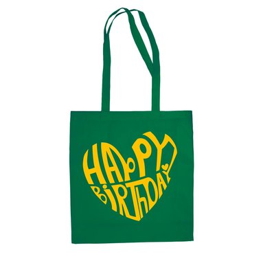 Happy Birthday Design - Baumwolltasche Jutebeutel