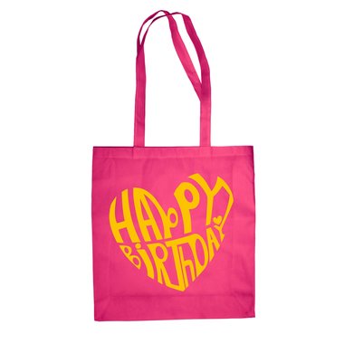 Happy Birthday Design - Baumwolltasche Jutebeutel