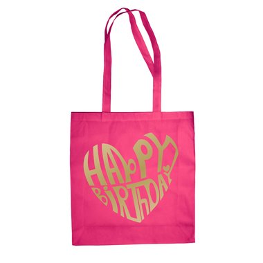 Happy Birthday Design - Baumwolltasche Jutebeutel