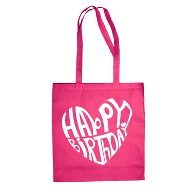 Happy Birthday Design - Baumwolltasche Jutebeutel