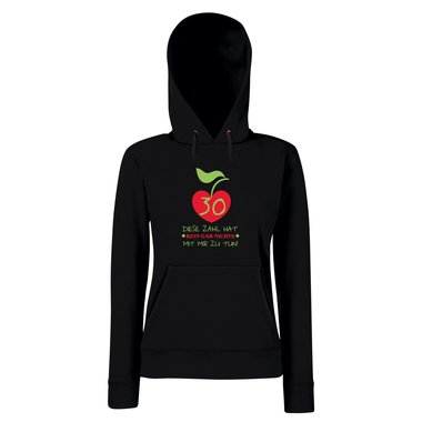 Damen Hoodie 30. Geburtstag - Diese Zahl hat nichts mit mir zu tun