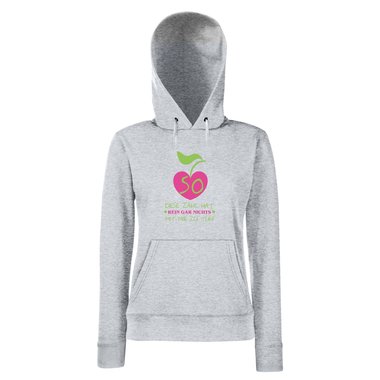 Damen Hoodie 50. Geburtstag - Diese Zahl hat nichts mit mir zu tun