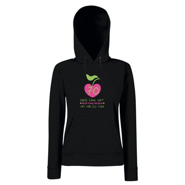 Damen Hoodie 70. Geburtstag - Diese Zahl hat nichts mit mir zu tun