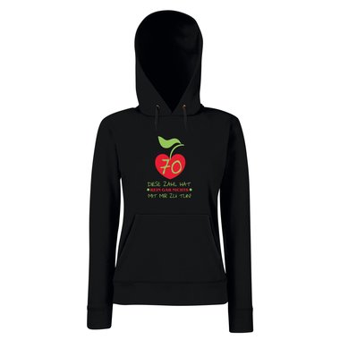 Damen Hoodie 70. Geburtstag - Diese Zahl hat nichts mit mir zu tun